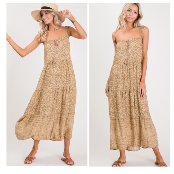 *LAST ONE* Leopard Print Sheath Maxi Dress - Picture 2 of 3